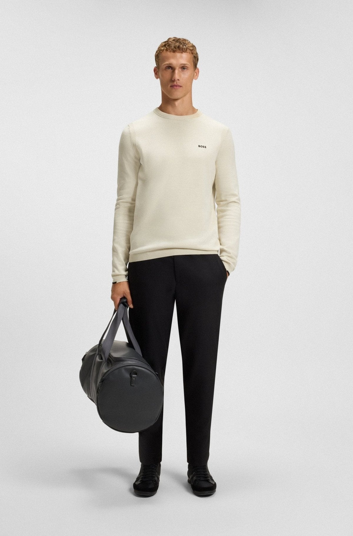 BOSS Ever-X Crew Neck Jumper Natural | Studio DOS