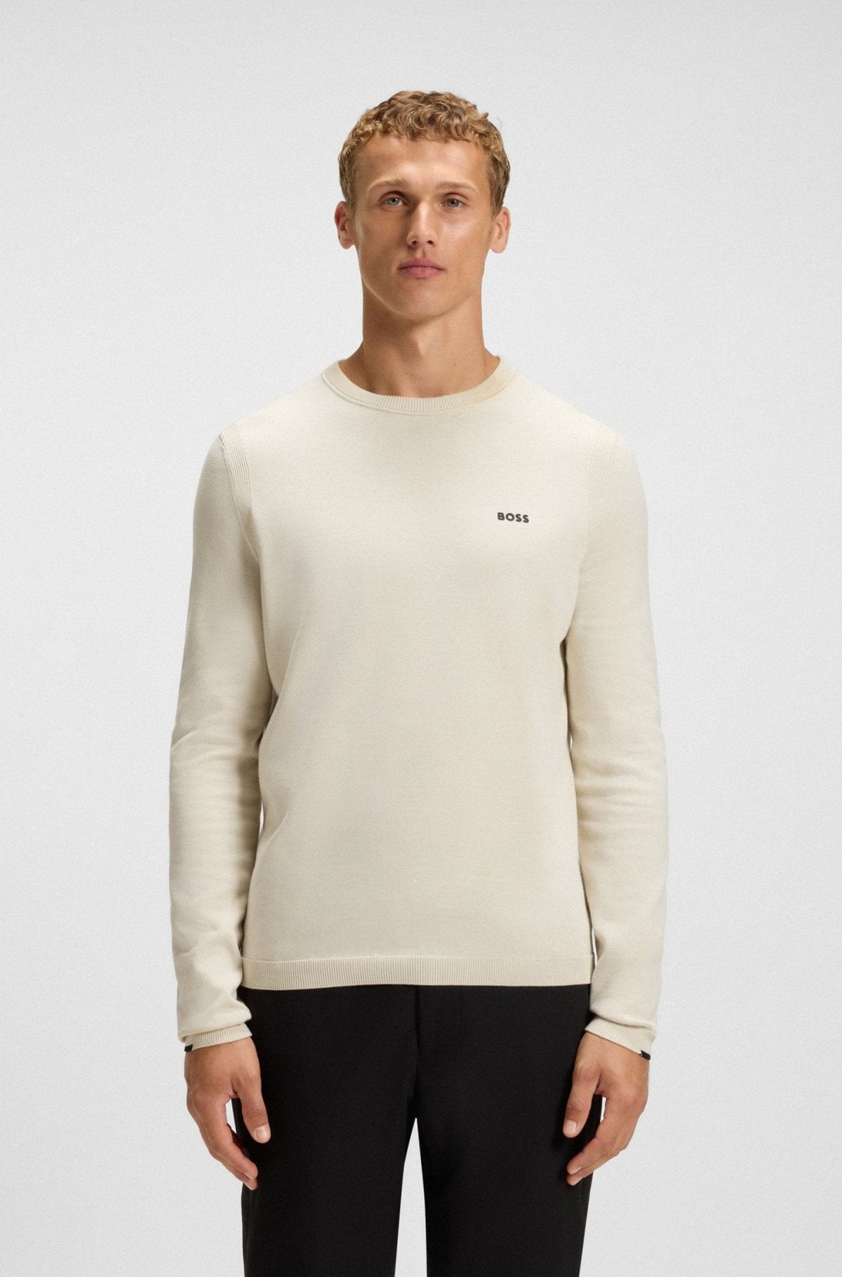 BOSS Ever-X Crew Neck Jumper Natural | Studio DOS