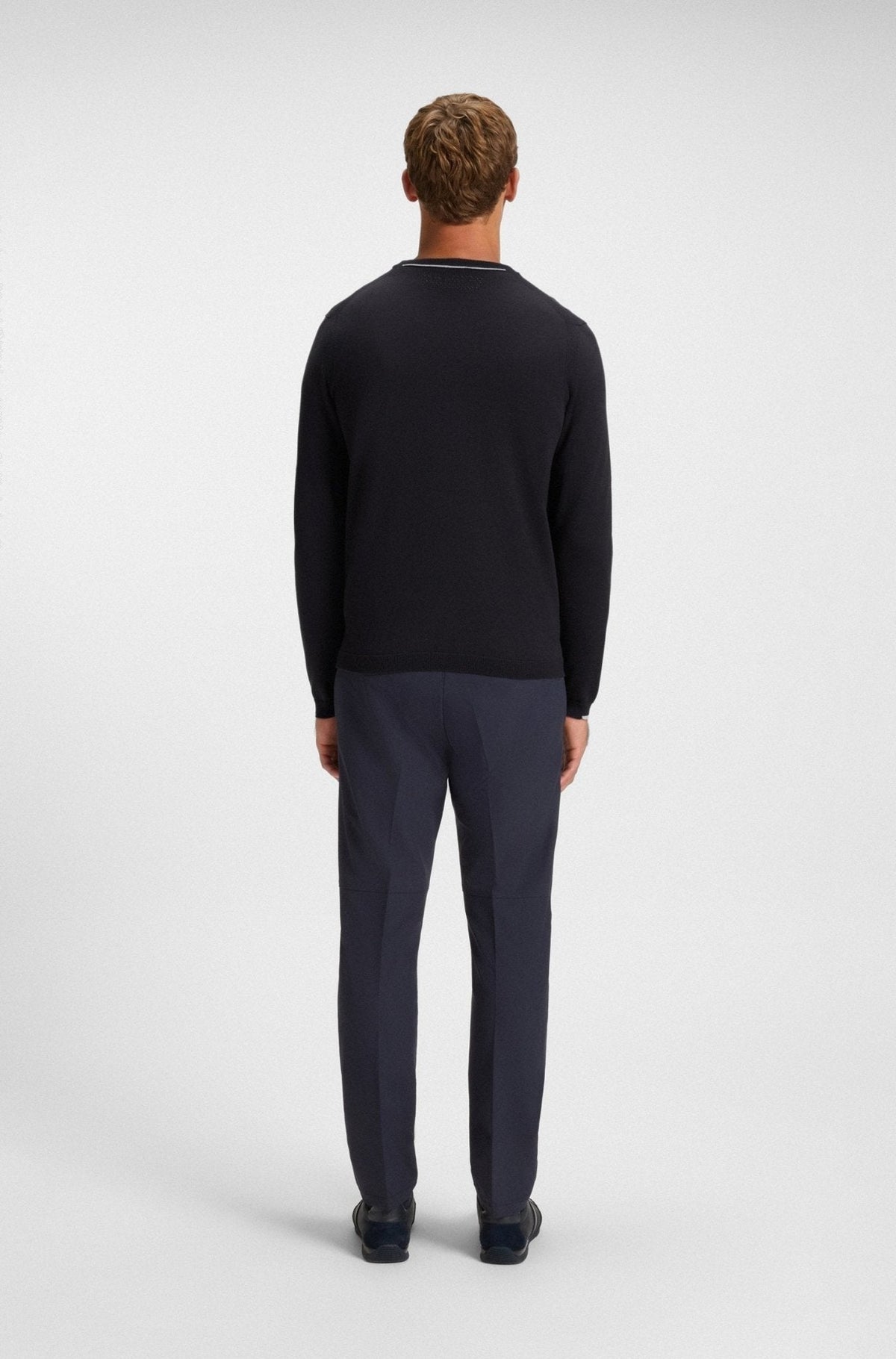 BOSS K_Ever-X Crewneck Cotton Sweater Dark Blue | Studio DOS