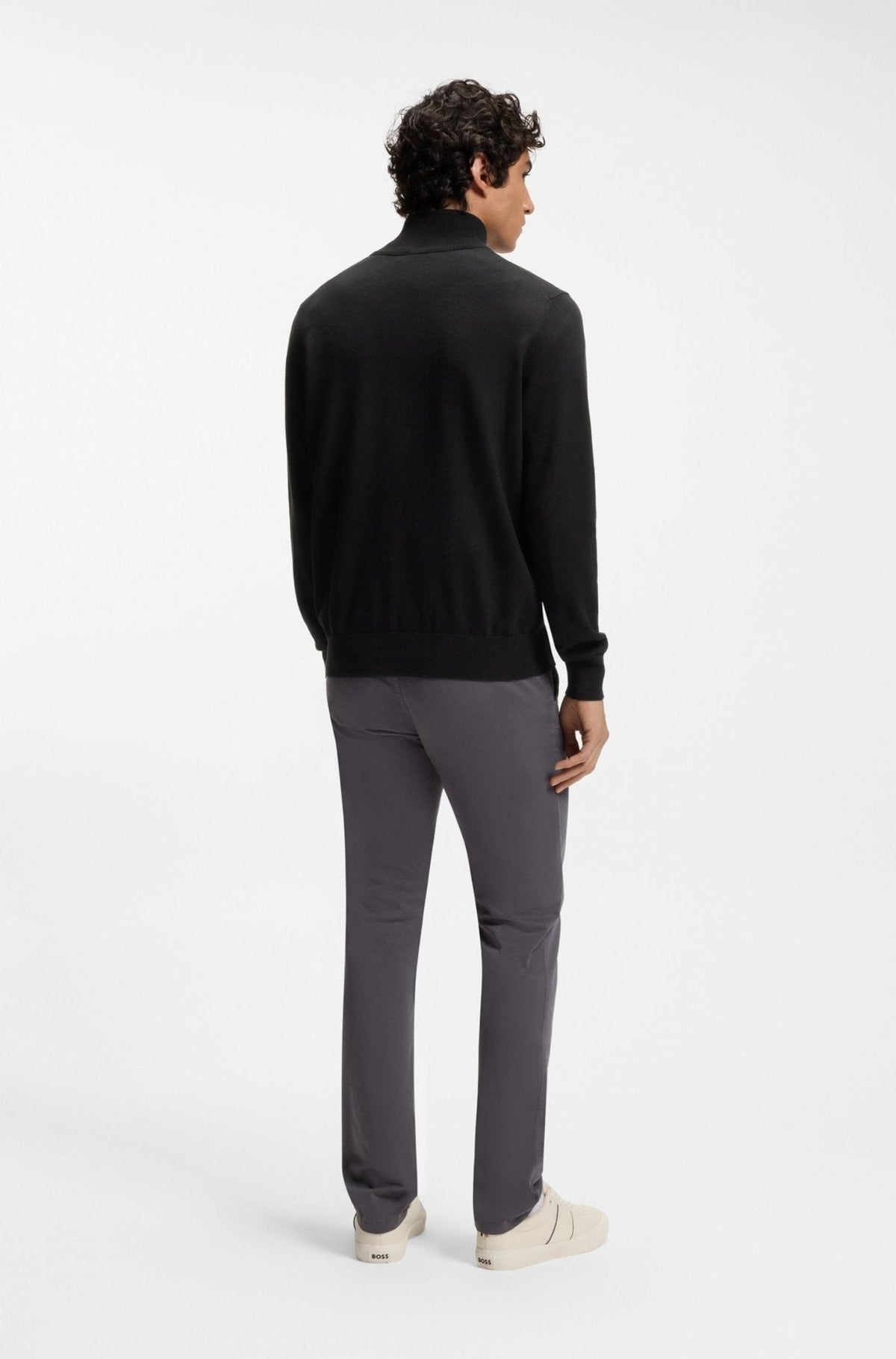 BOSS Kanobix Zip Neck Jumper Dark Blue | Studio DOS