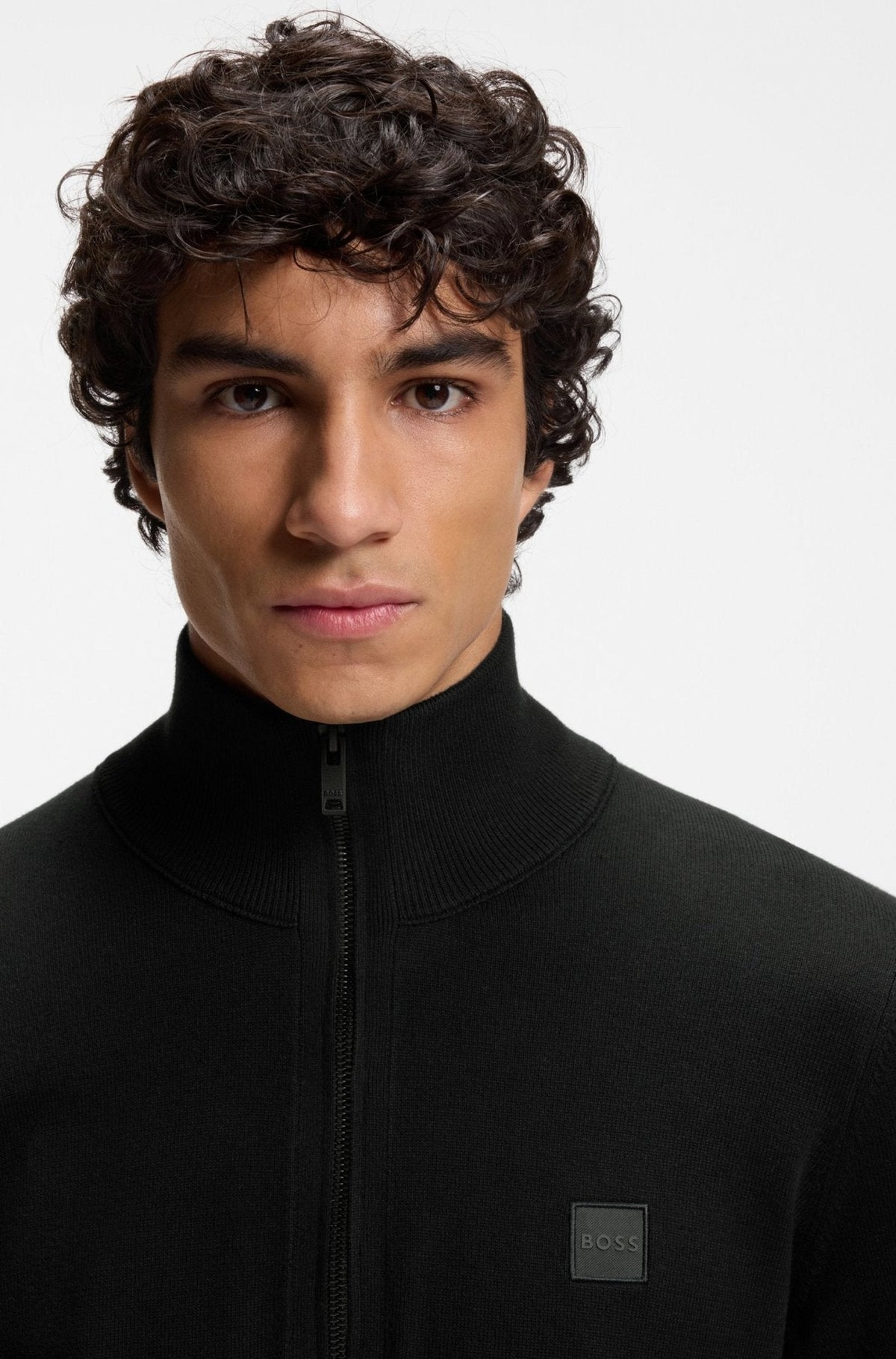 BOSS Kanobix Zip Neck Jumper Dark Blue | Studio DOS