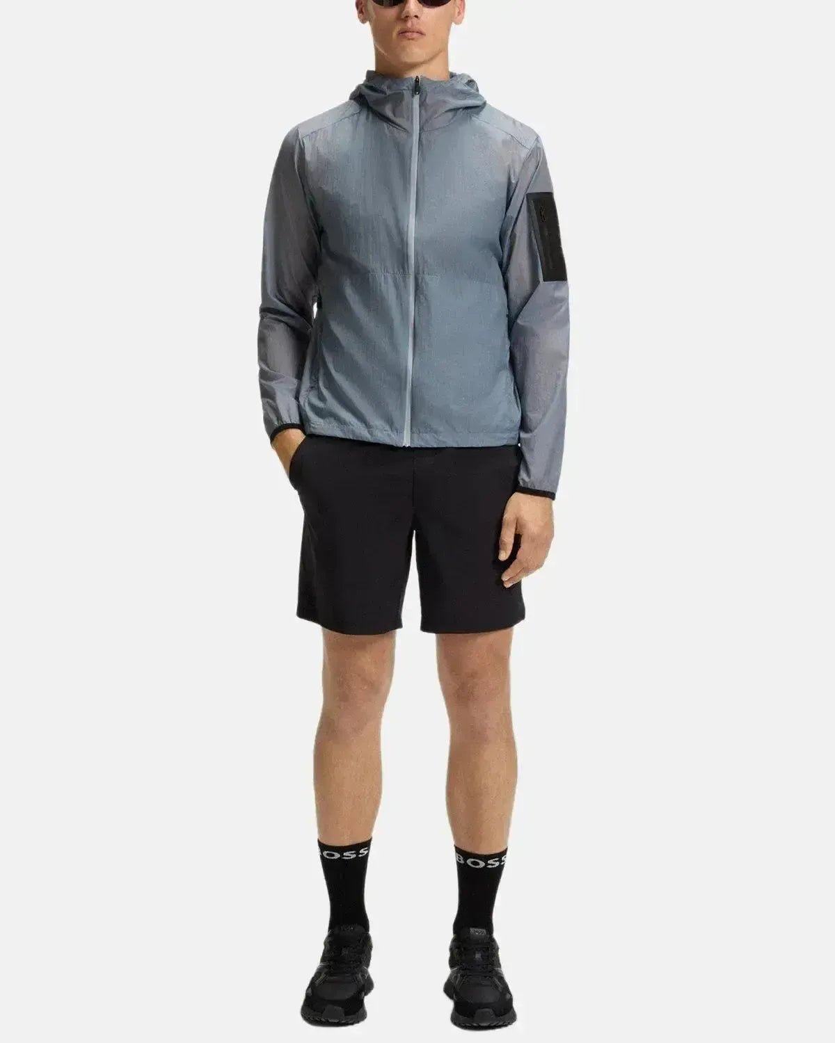 BOSS MENS AIRYNIX LIGHTWEIGHT WATER REPELLENT JACKET GREY | Studio DOS