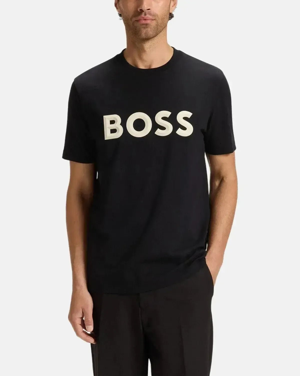 BOSS MENS ICONIC ZONE T - SHIRT BLACK | Studio DOS
