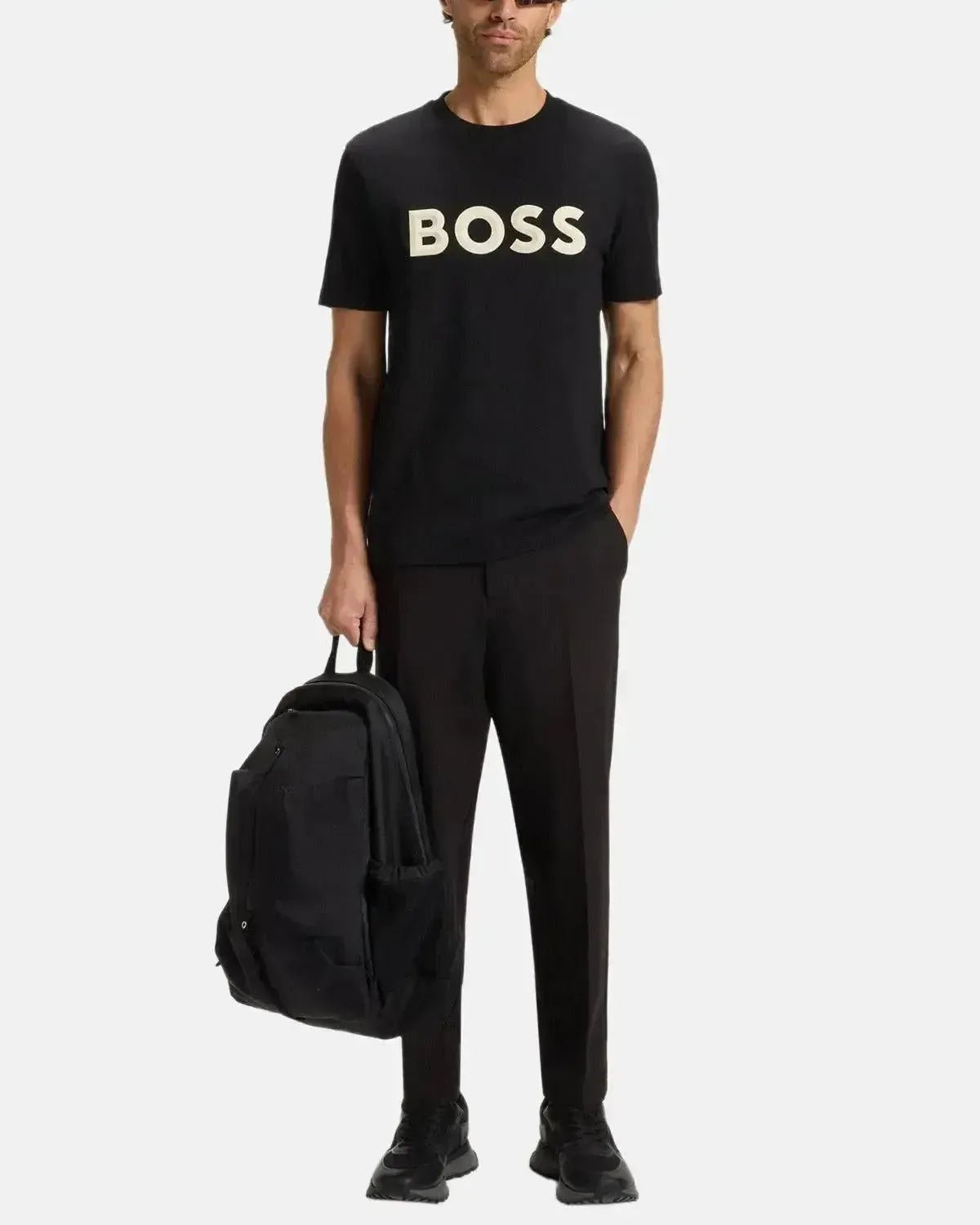 BOSS MENS ICONIC ZONE T - SHIRT BLACK | Studio DOS