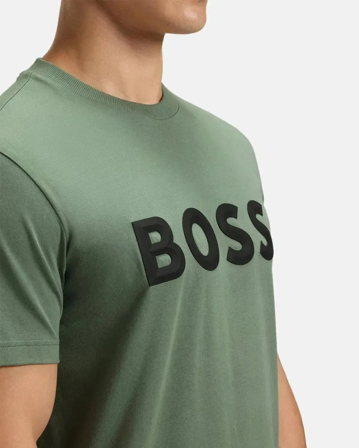 BOSS MENS ICONIC ZONE T - SHIRT OPEN GREEN | Studio DOS