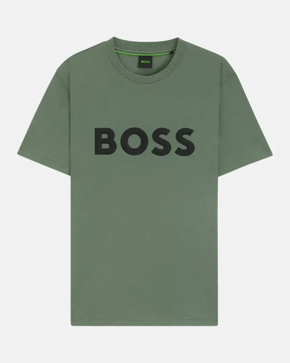 BOSS MENS ICONIC ZONE T - SHIRT OPEN GREEN | Studio DOS