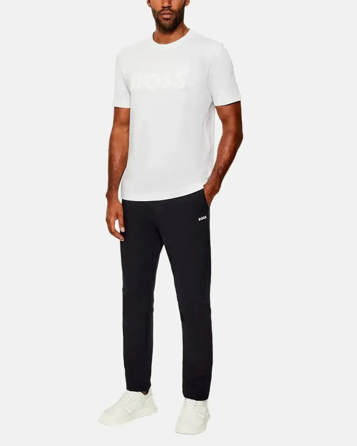 BOSS MENS ICONIC ZONE T - SHIRT WHITE WHITE | Studio DOS
