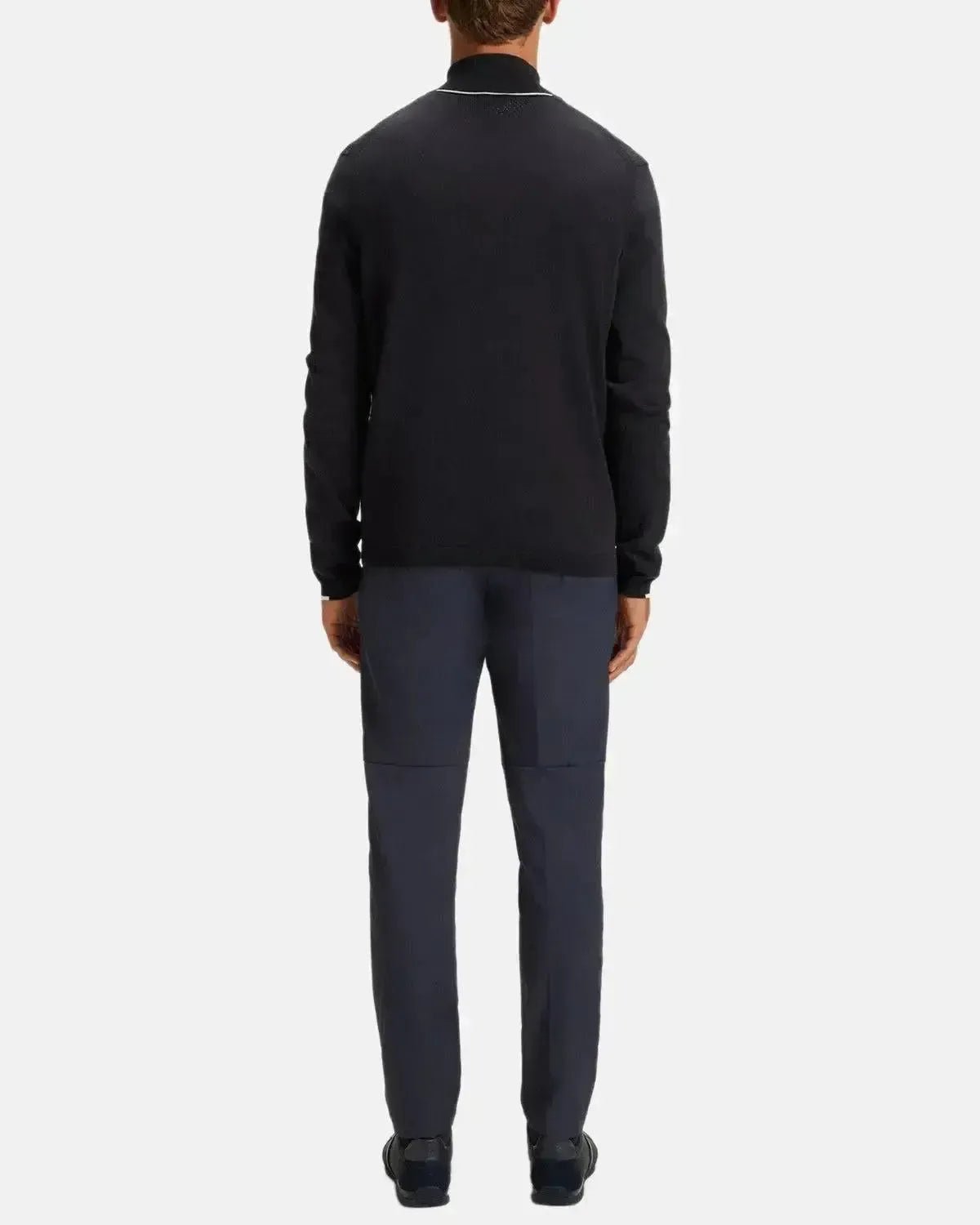 BOSS MENS K - EVERX 1/4 ZIP COTTON KNIT DARK BLUE | Studio DOS
