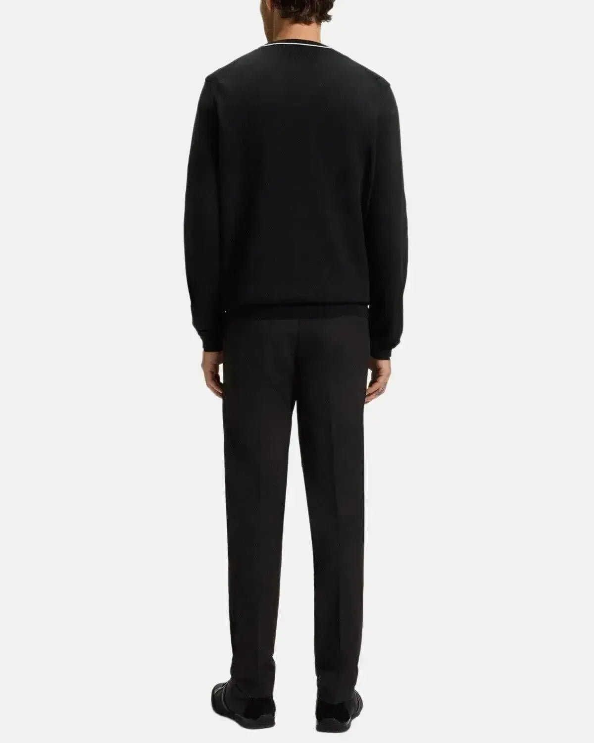 BOSS MENS K - EVERX CREWNECK COTTON KNIT BLACK | Studio DOS