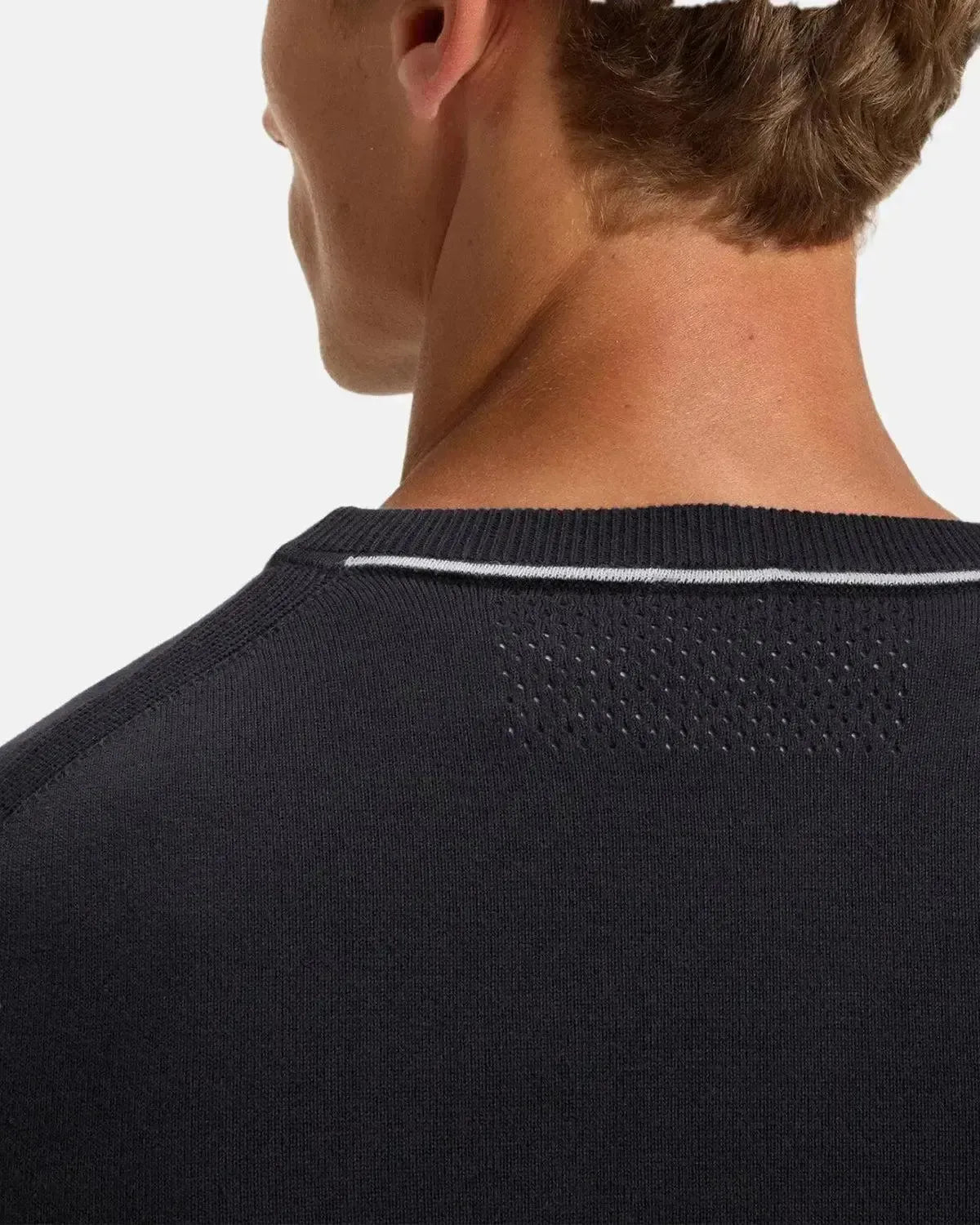 BOSS MENS K - EVERX CREWNECK COTTON KNIT DARK BLUE | Studio DOS