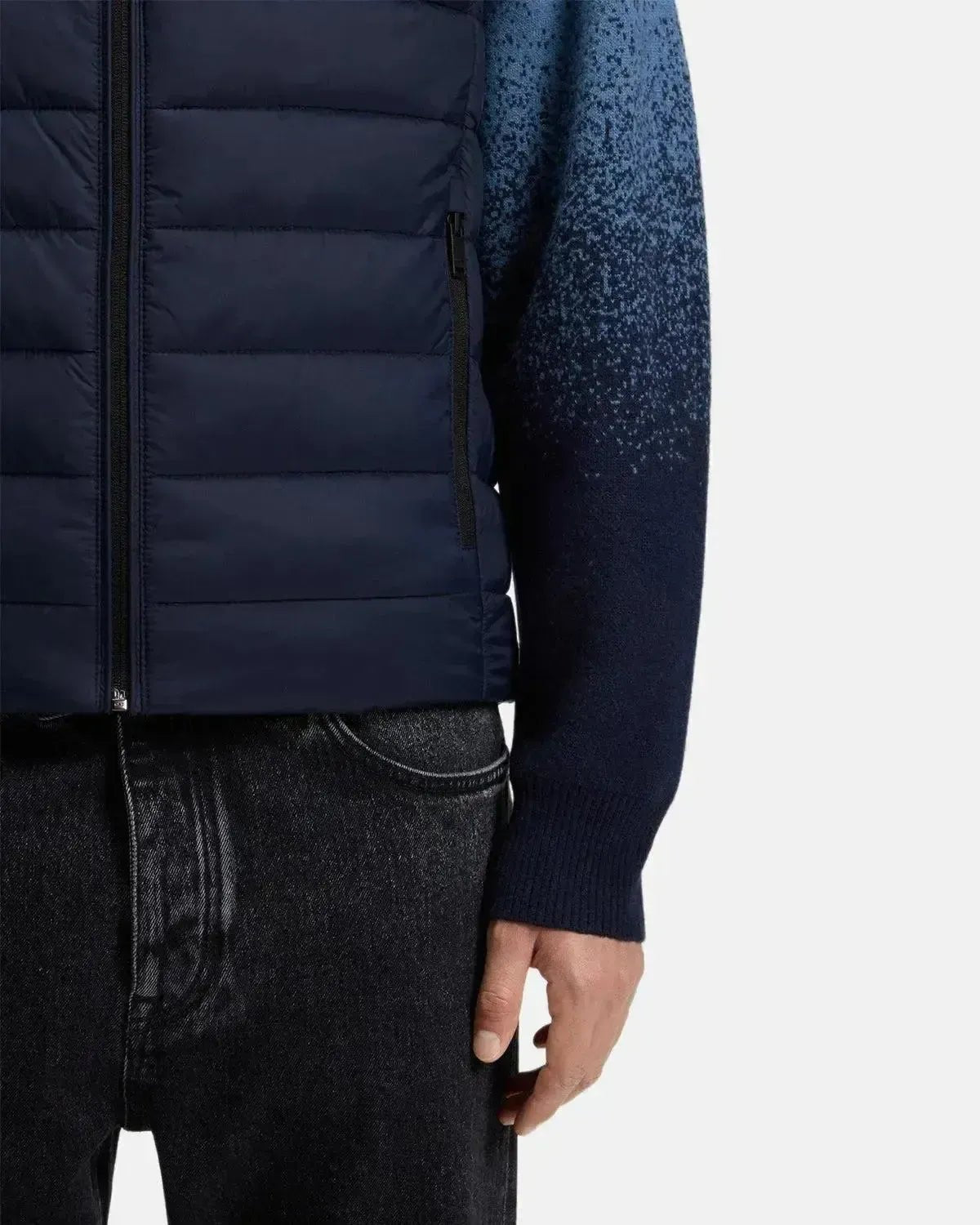 BOSS MENS ODEN SLIM FIT PACKABLE GILET DARK BLUE | Studio DOS