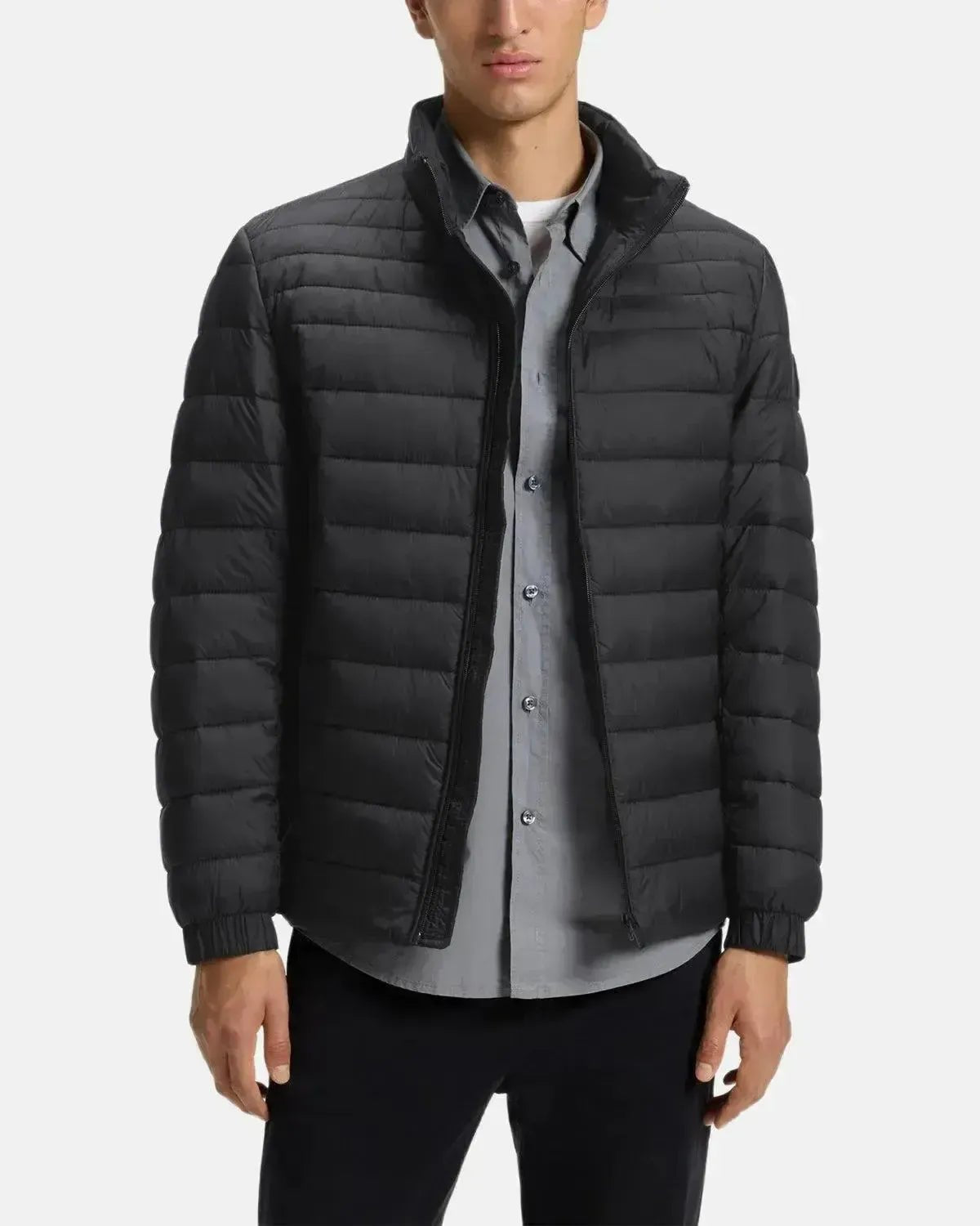 BOSS MENS ODEN2 SLIM FIT PACKABLE PUFFER JACKET BLACK | Studio DOS