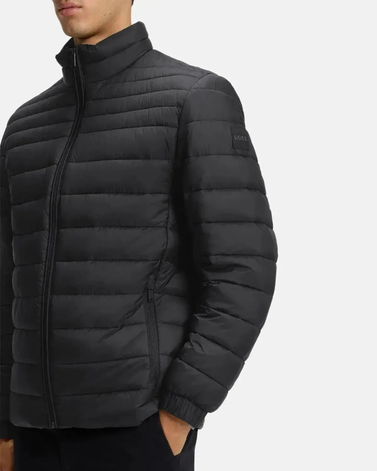 BOSS MENS ODEN2 SLIM FIT PACKABLE PUFFER JACKET BLACK | Studio DOS