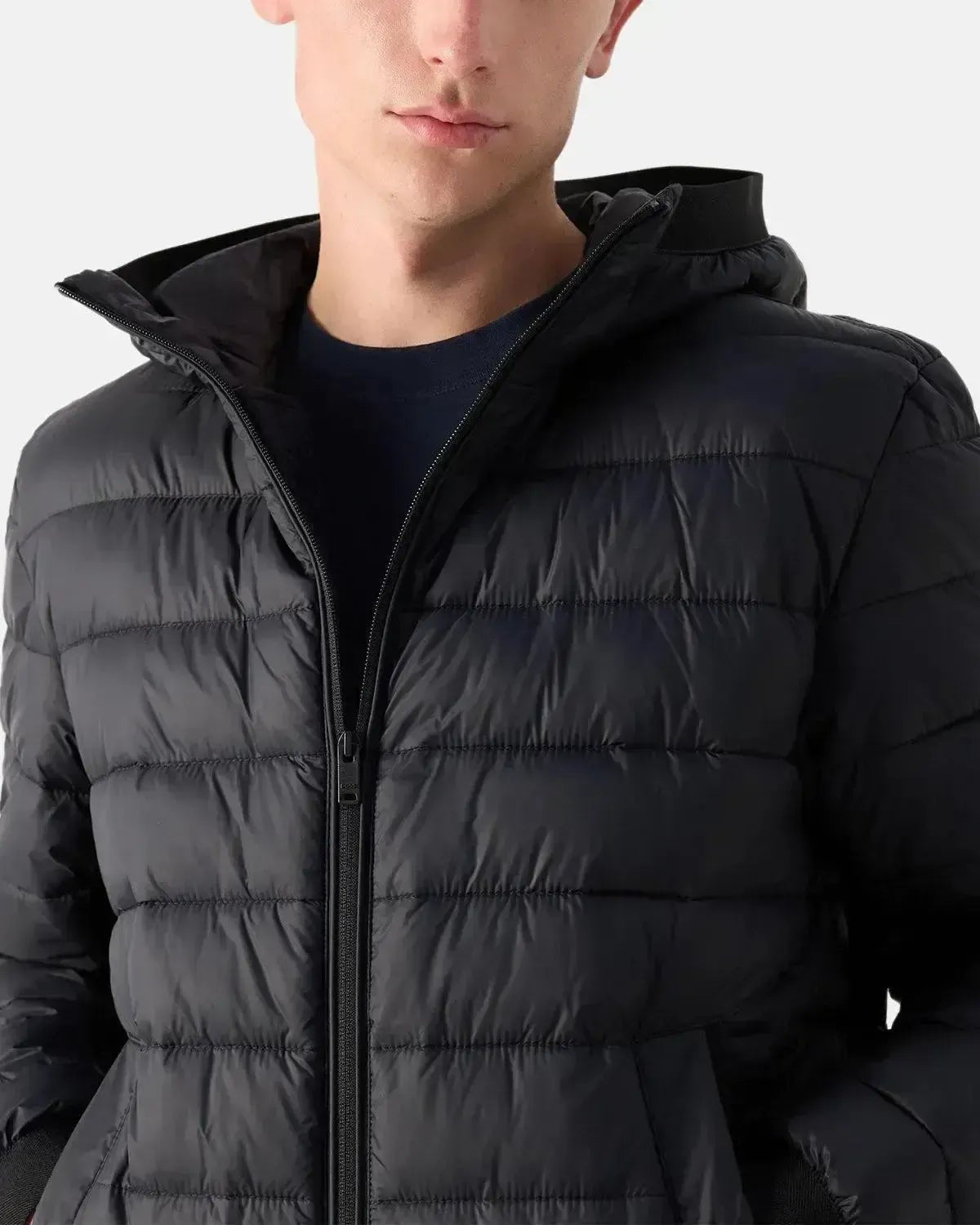 BOSS MENS ODENIS HOODED PUFFER JACKET BLACK | Studio DOS
