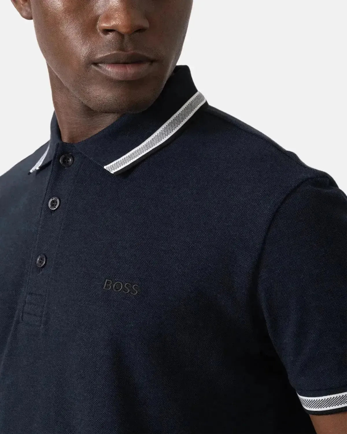 BOSS MENS PADDY POLO SHIRT NAVY | Studio DOS