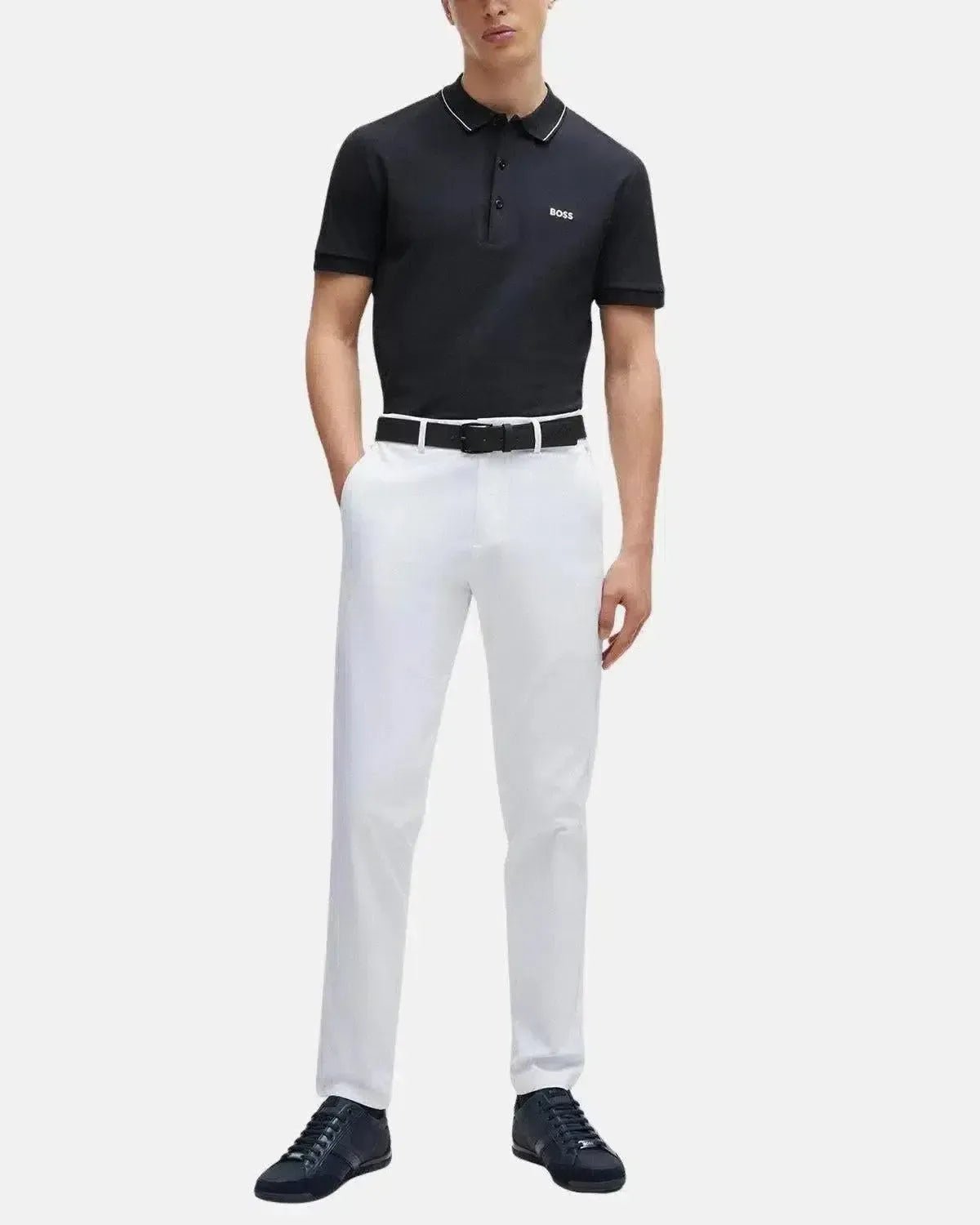 BOSS MENS PAULE 4 SLIM FIT POLO SHIRT DARK BLUE | Studio DOS