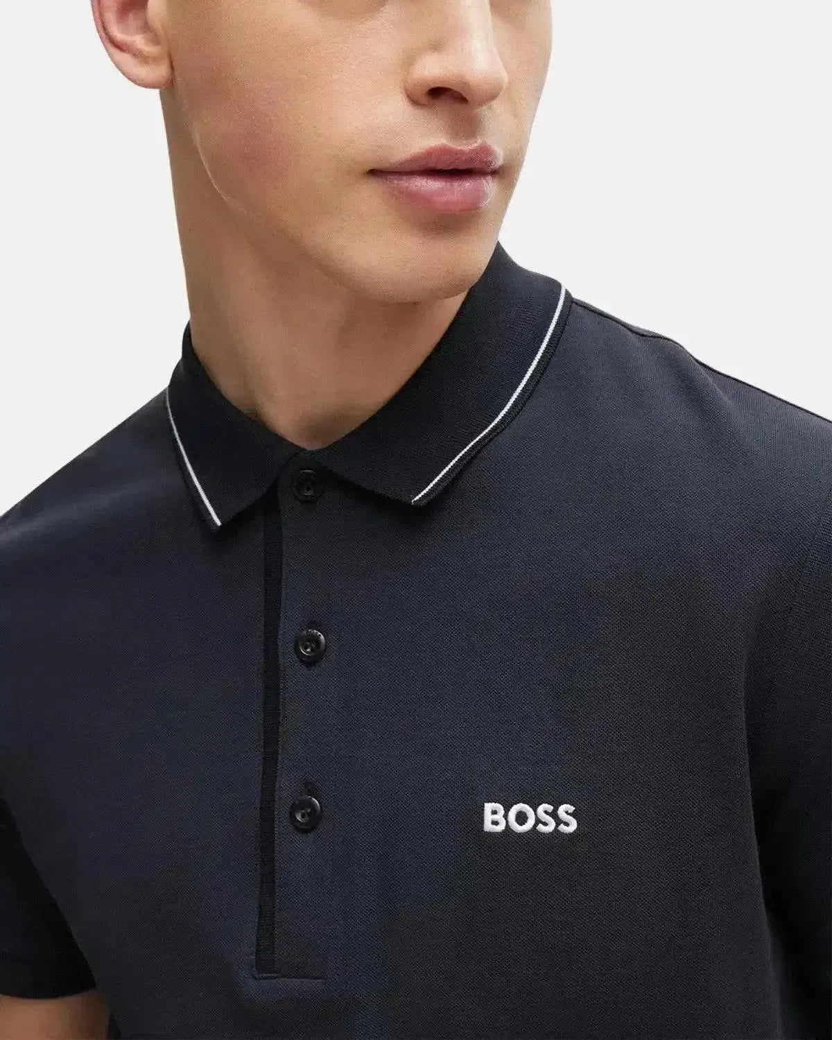 BOSS MENS PAULE 4 SLIM FIT POLO SHIRT DARK BLUE | Studio DOS