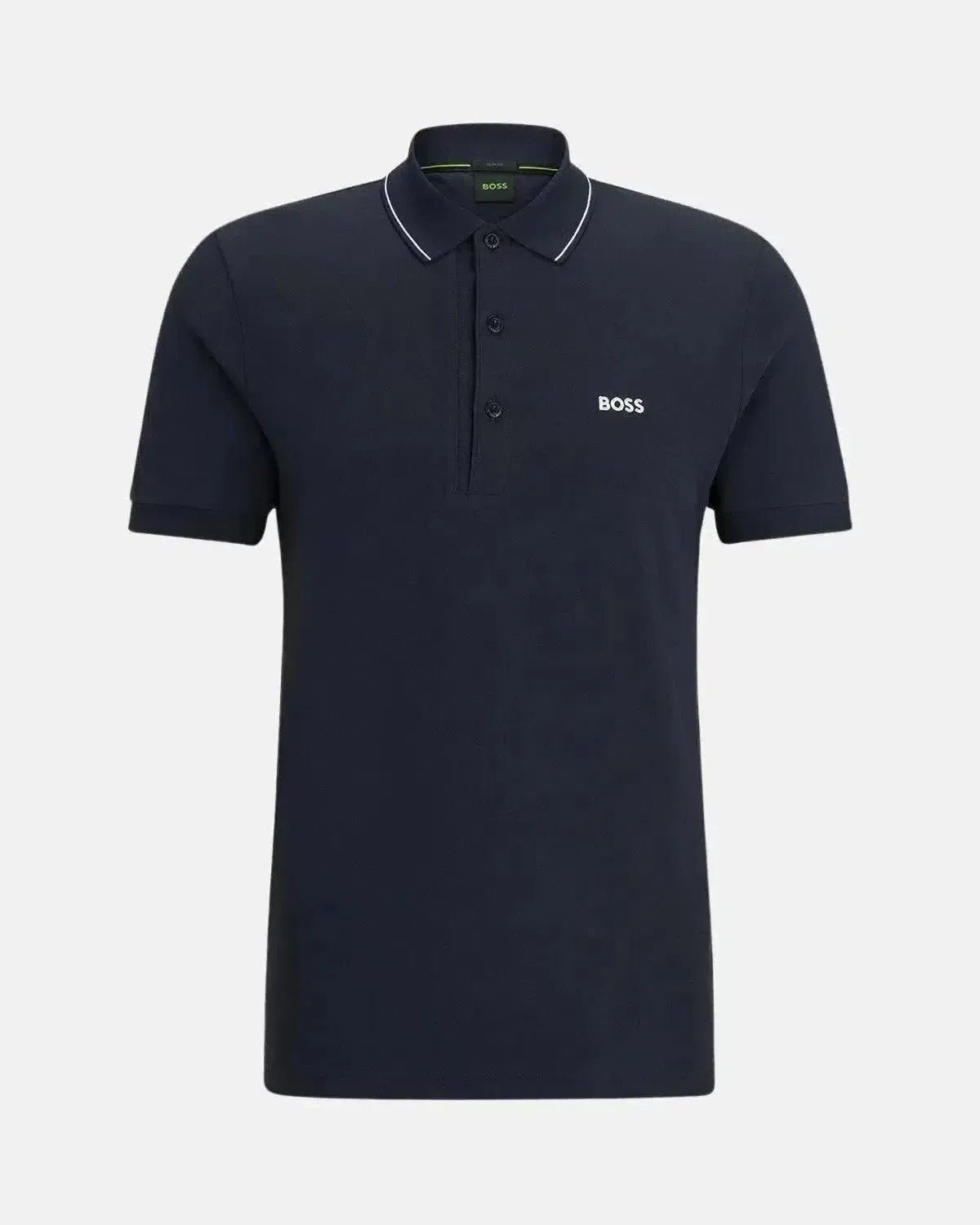 BOSS MENS PAULE 4 SLIM FIT POLO SHIRT DARK BLUE | Studio DOS