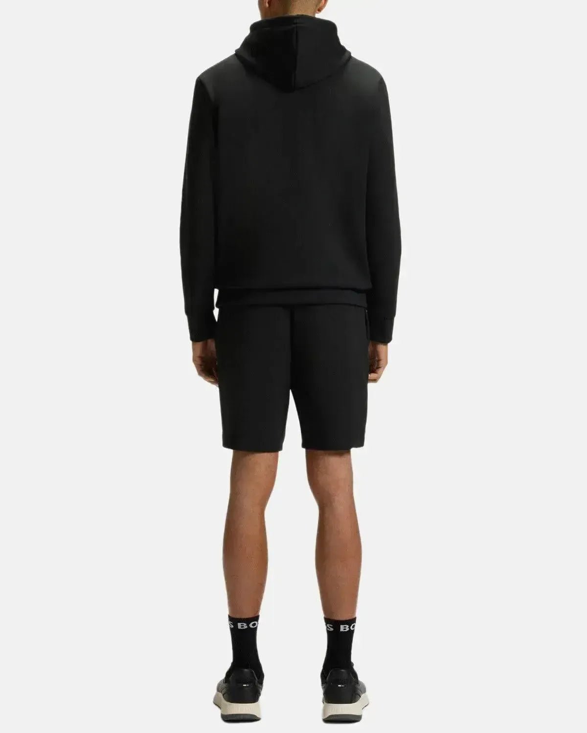 BOSS MENS SOODY ZONE EMBOSSED LOGO HOODIE BLACK | Studio DOS