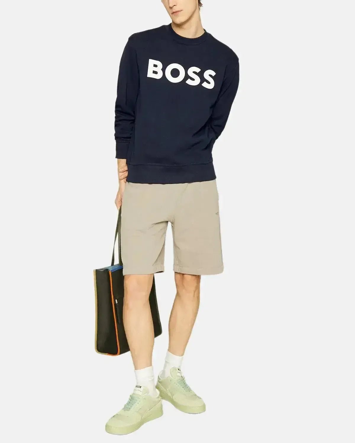 BOSS MENS WEBASIC LOGO SWEATSHIRT DARK BLUE | Studio DOS