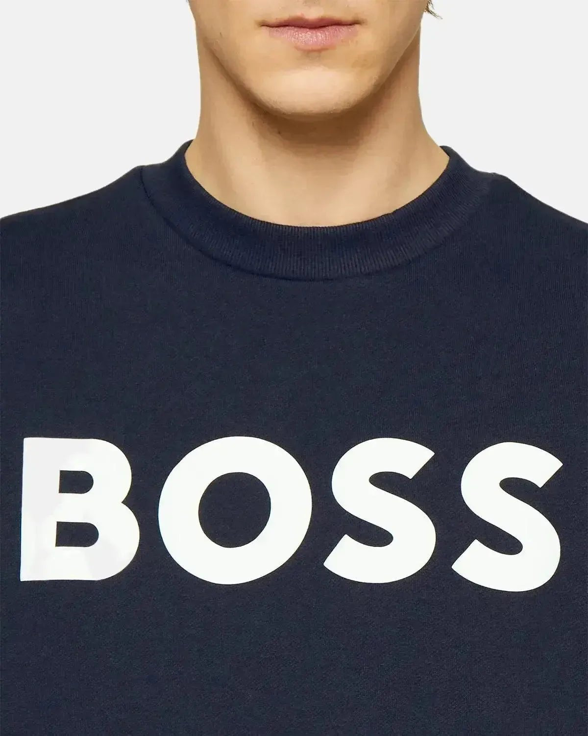 BOSS MENS WEBASIC LOGO SWEATSHIRT DARK BLUE | Studio DOS