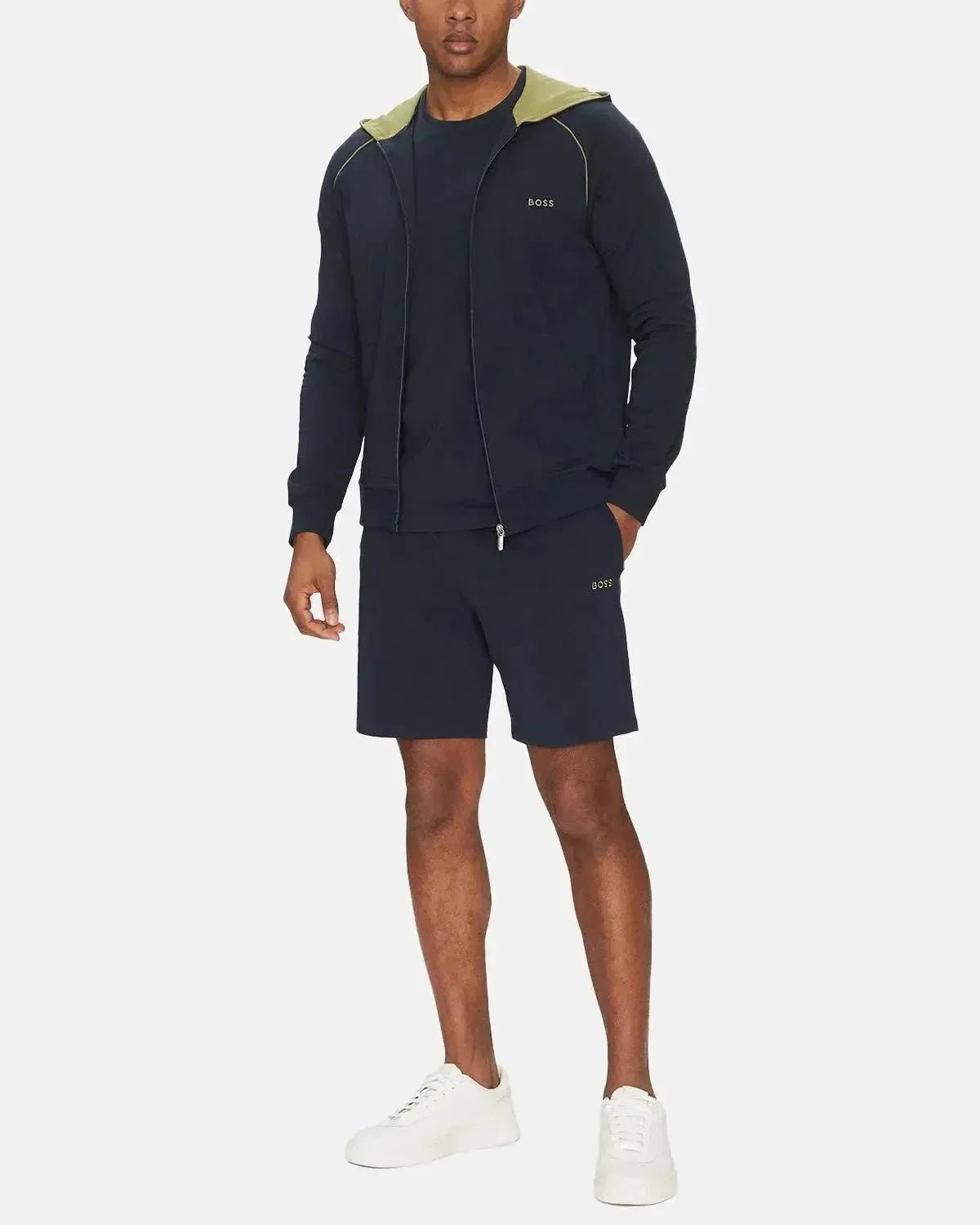 BOSS MIX AND MATCH ZIP HOODIE DARK BLUE | Studio DOS