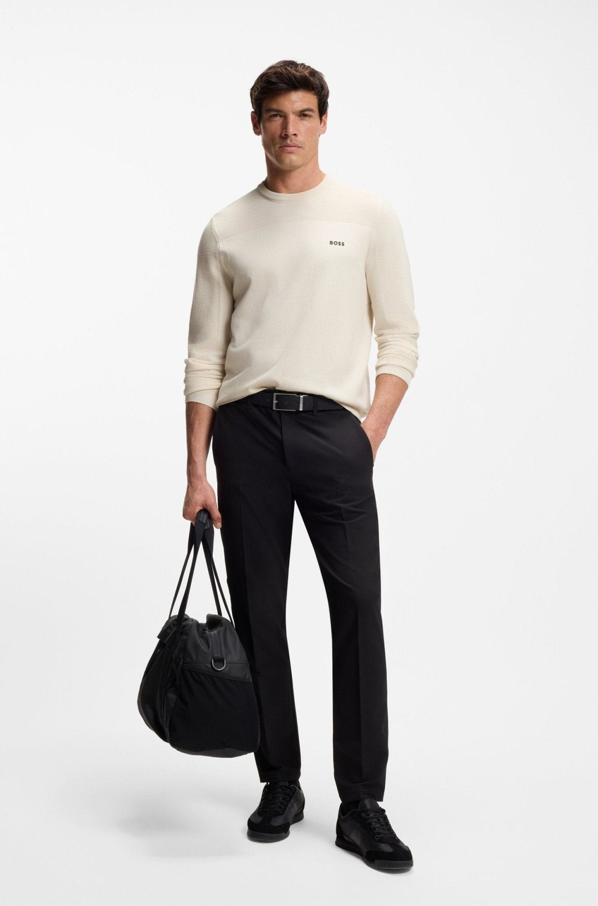 BOSS Momentum-X Crew Neck Jumper Natural | Studio DOS