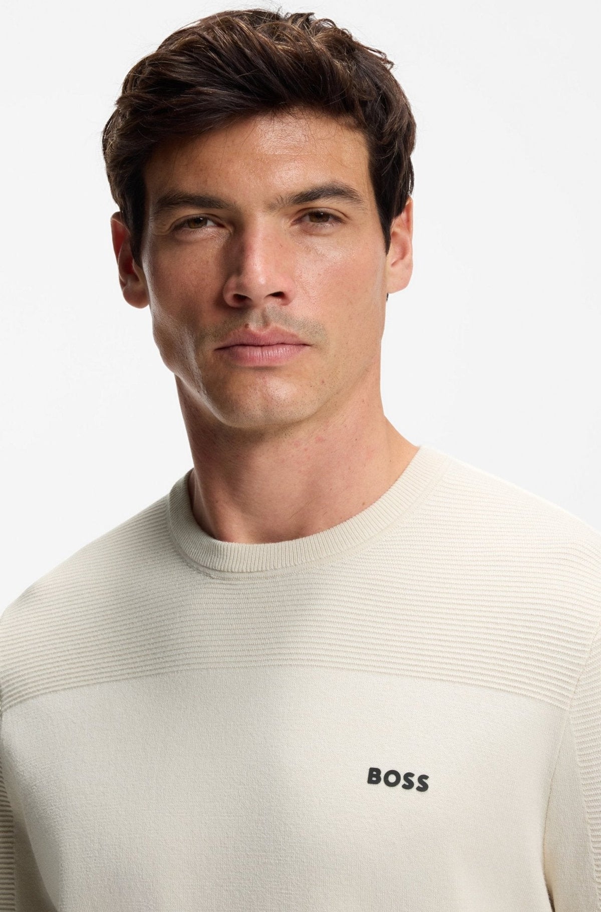 BOSS Momentum-X Crew Neck Jumper Natural | Studio DOS