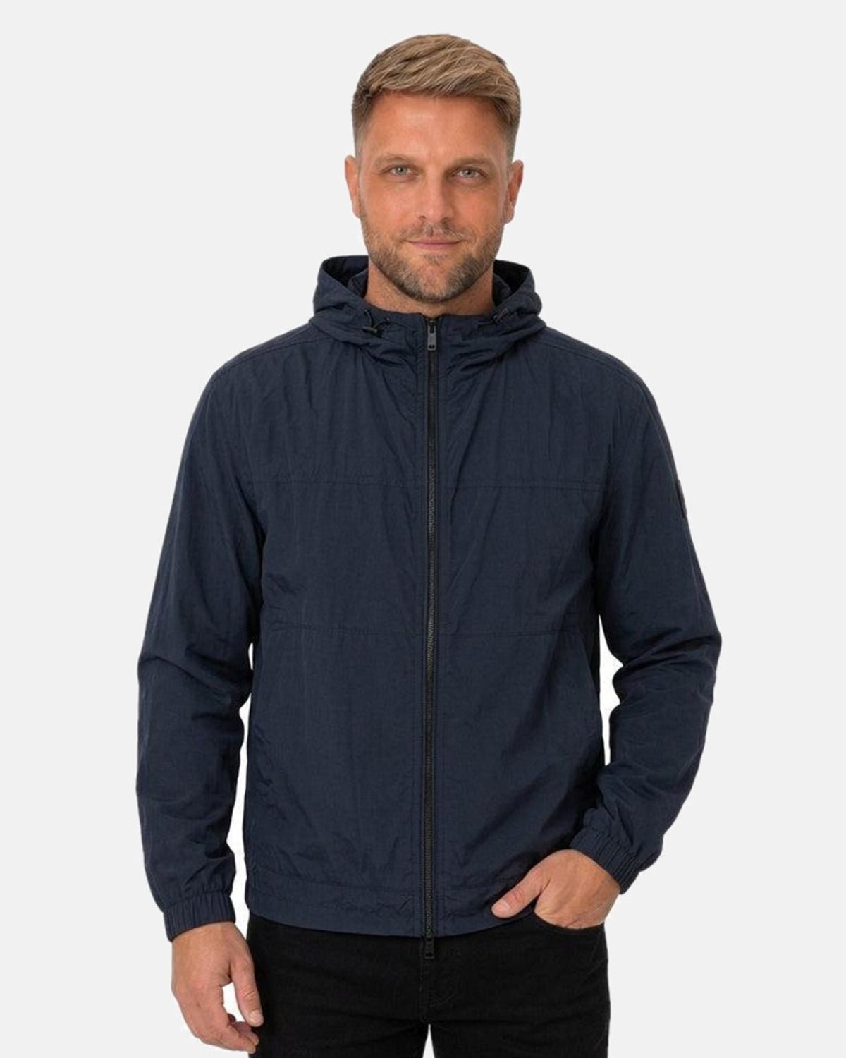 BOSS Orip Lightweight Hooded Jacket Dark Blue | Studio DOS