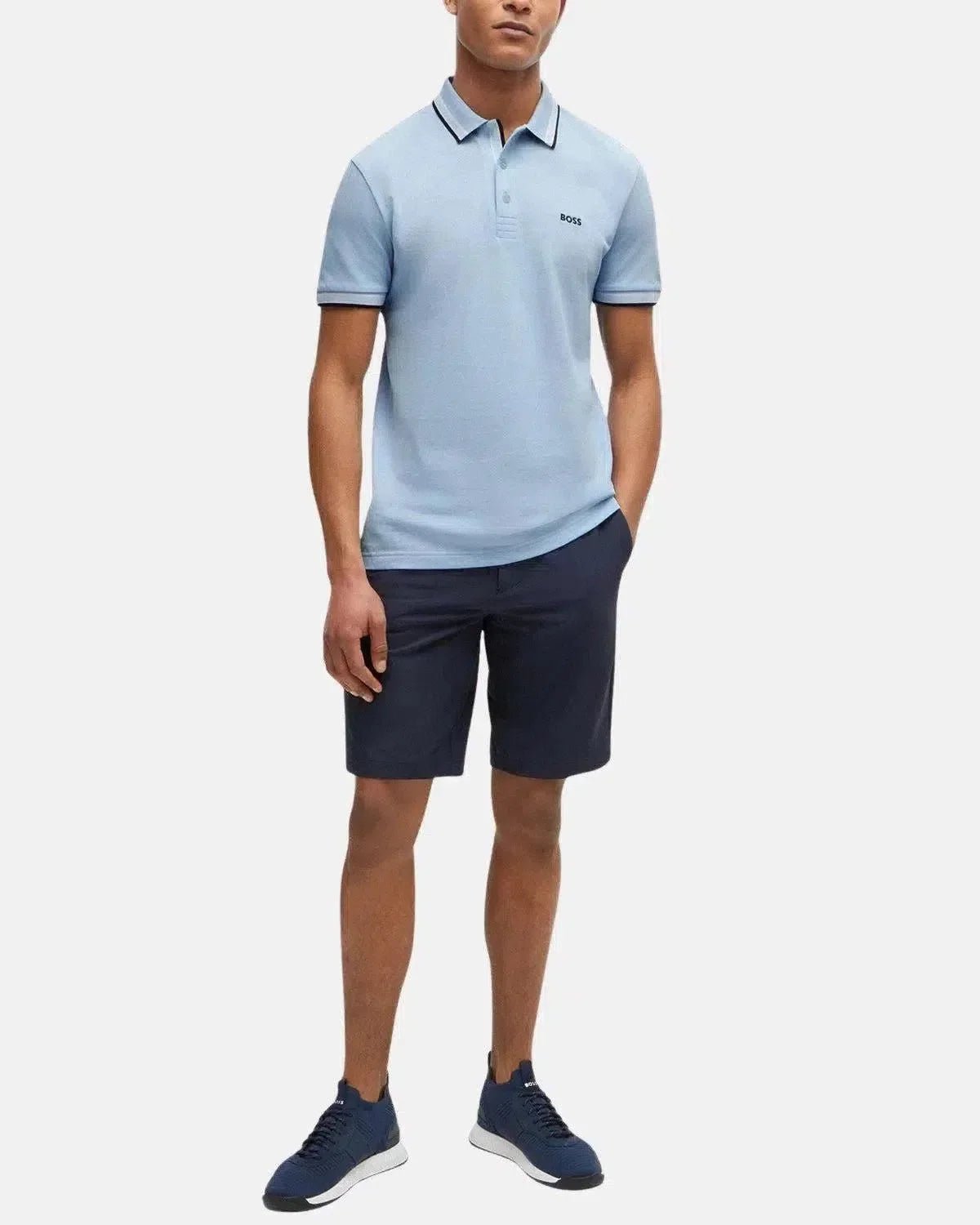 BOSS Paddy Piqué Polo Shirt Light Pastel Blue | Studio DOS