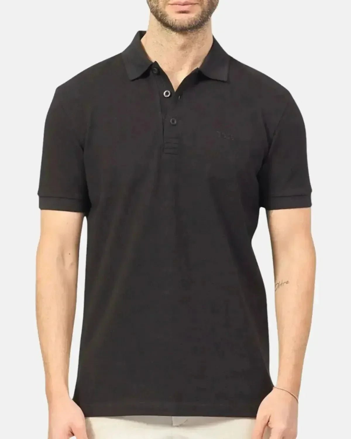 BOSS PADDY POLO SHIRT BLACK TONAL | Studio DOS