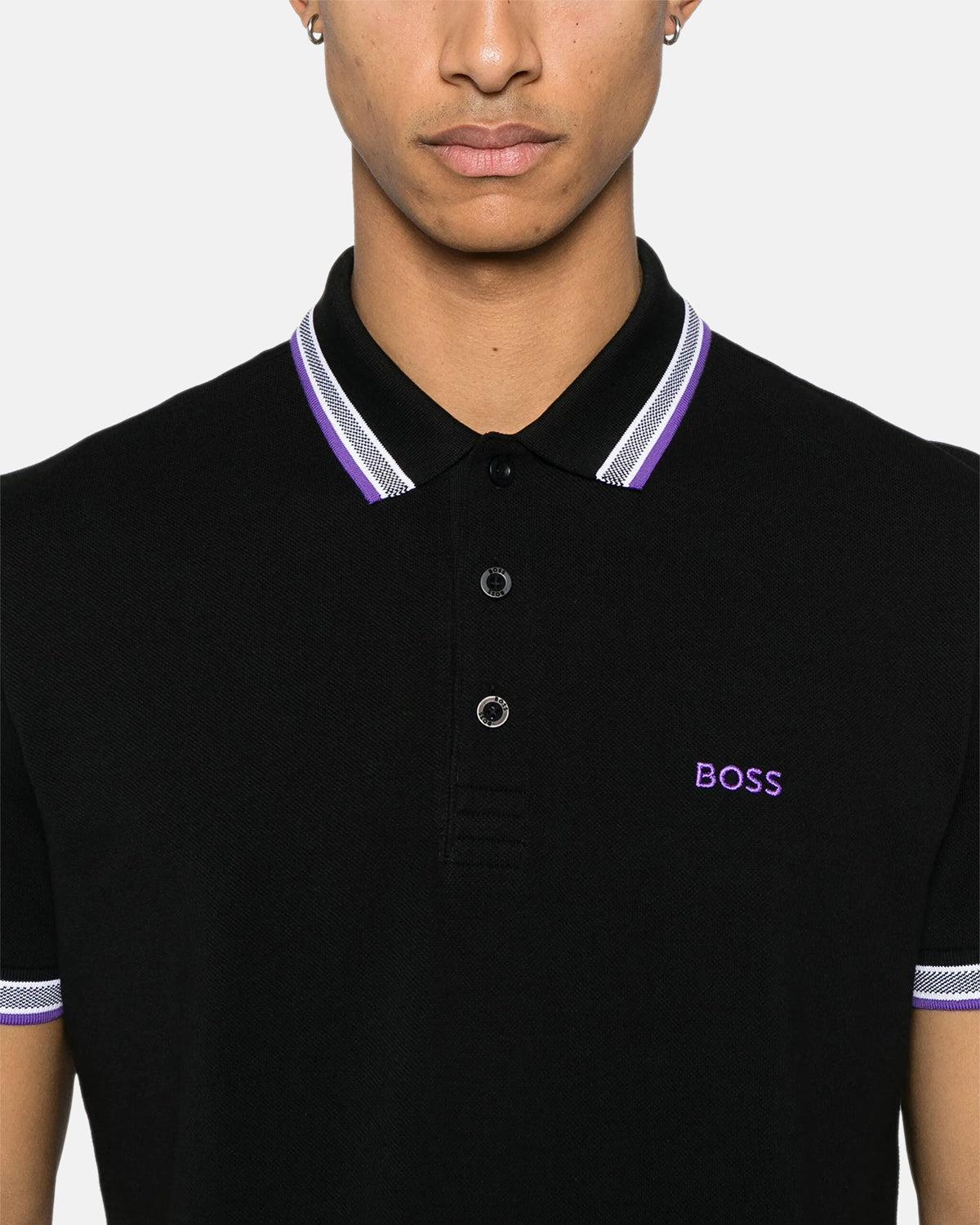 BOSS PADDY POLO SHIRT BLACK VLT | Studio DOS