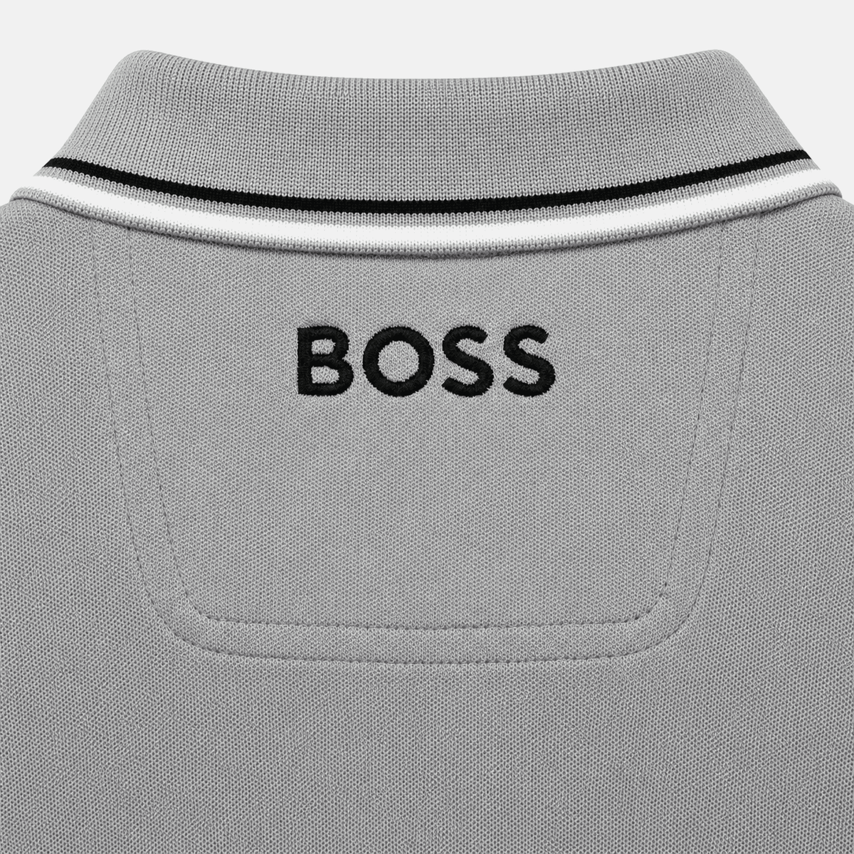 BOSS Paddy Pro Polo Shirt Medium Grey/Black/White | Studio DOS