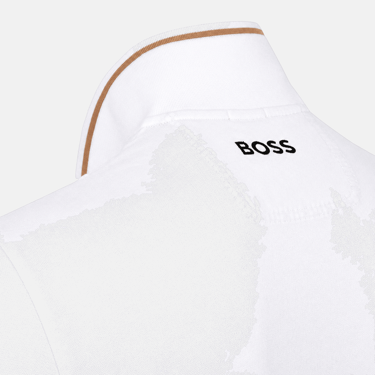 BOSS Paddy Pro Polo Shirt White/Black/Natural | Studio DOS