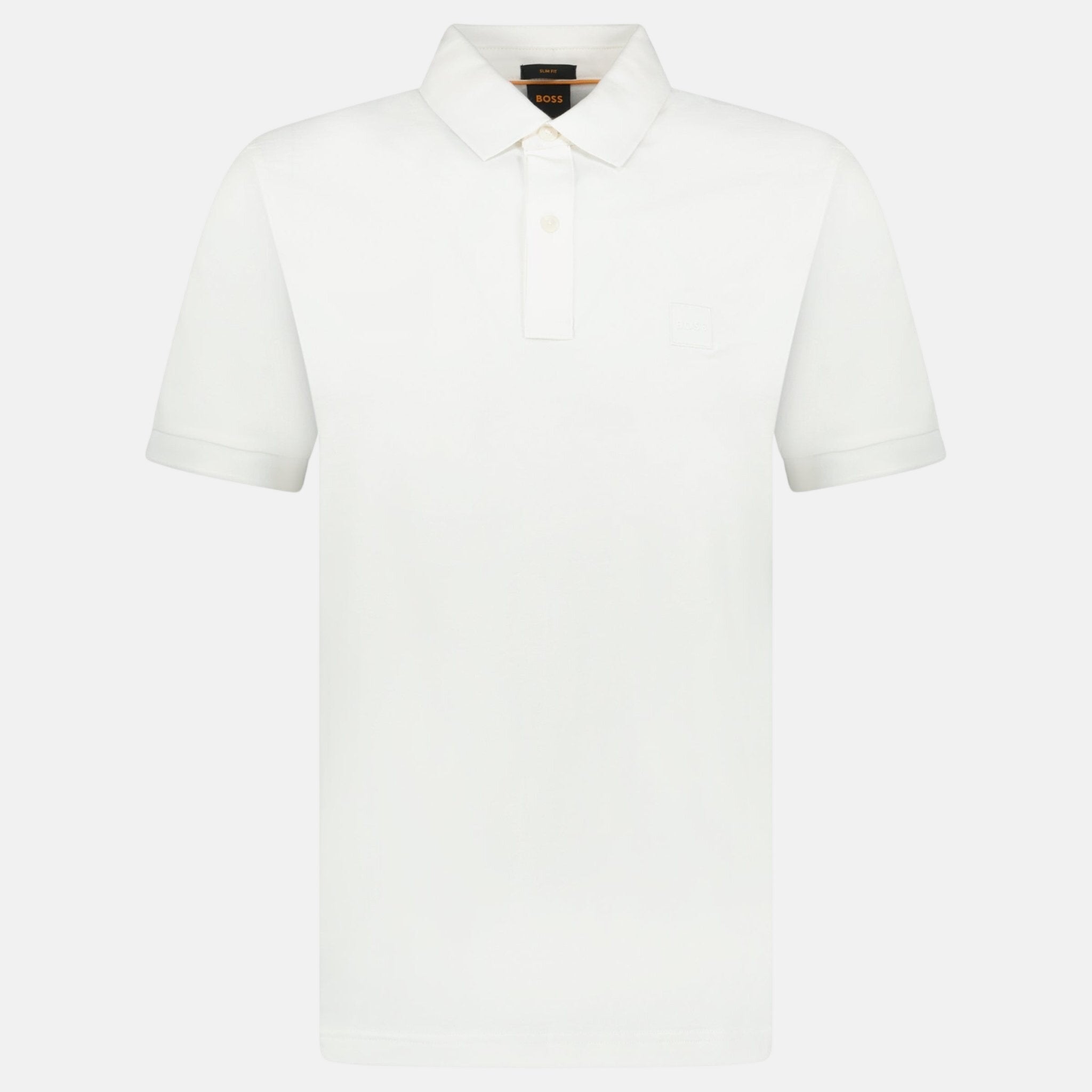 BOSS Passertip Polo Shirt White | Studio DOS