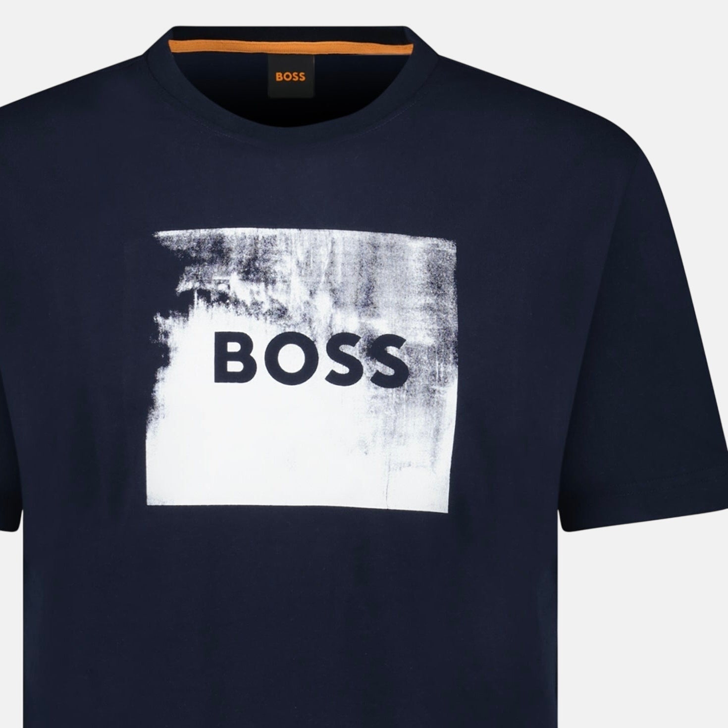 BOSS Regular Fit Graphic Print T-Shirt Navy | Studio DOS