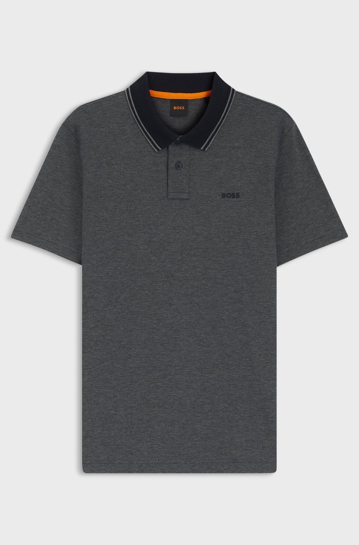 BOSS Relaxed Fit Oxford Piqué New Polo Shirt Dark Blue | Studio DOS
