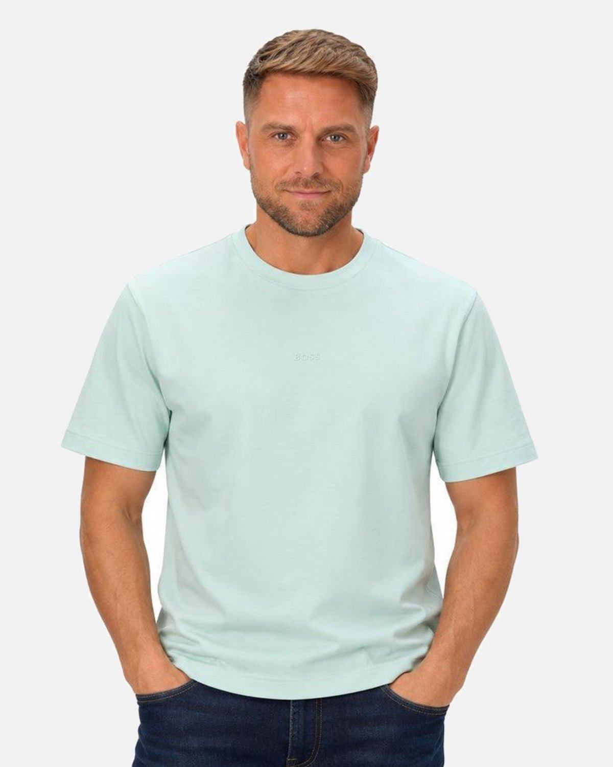 BOSS Relaxed Fit TChup T-Shirt Turquoise Aqua | Studio DOS
