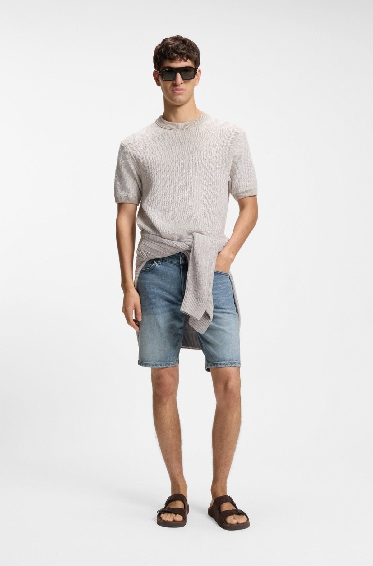 BOSS Re.Maine Denim Shorts Light Blue | Studio DOS