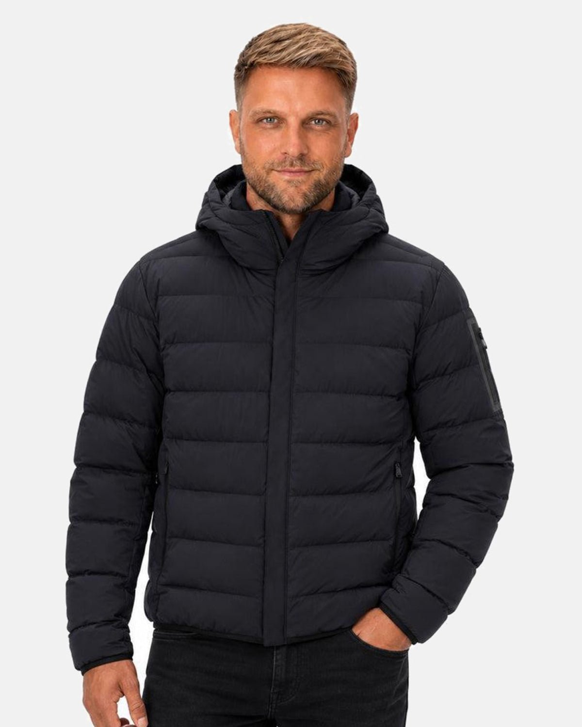 BOSS Riplite Hooded Down Jacket Dark Blue | Studio DOS