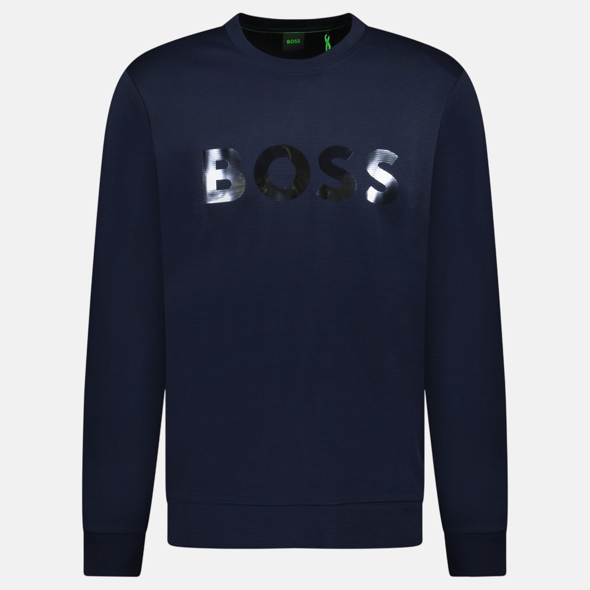 BOSS Salbo Mirror Crewneck Sweatshirt Navy | Studio DOS