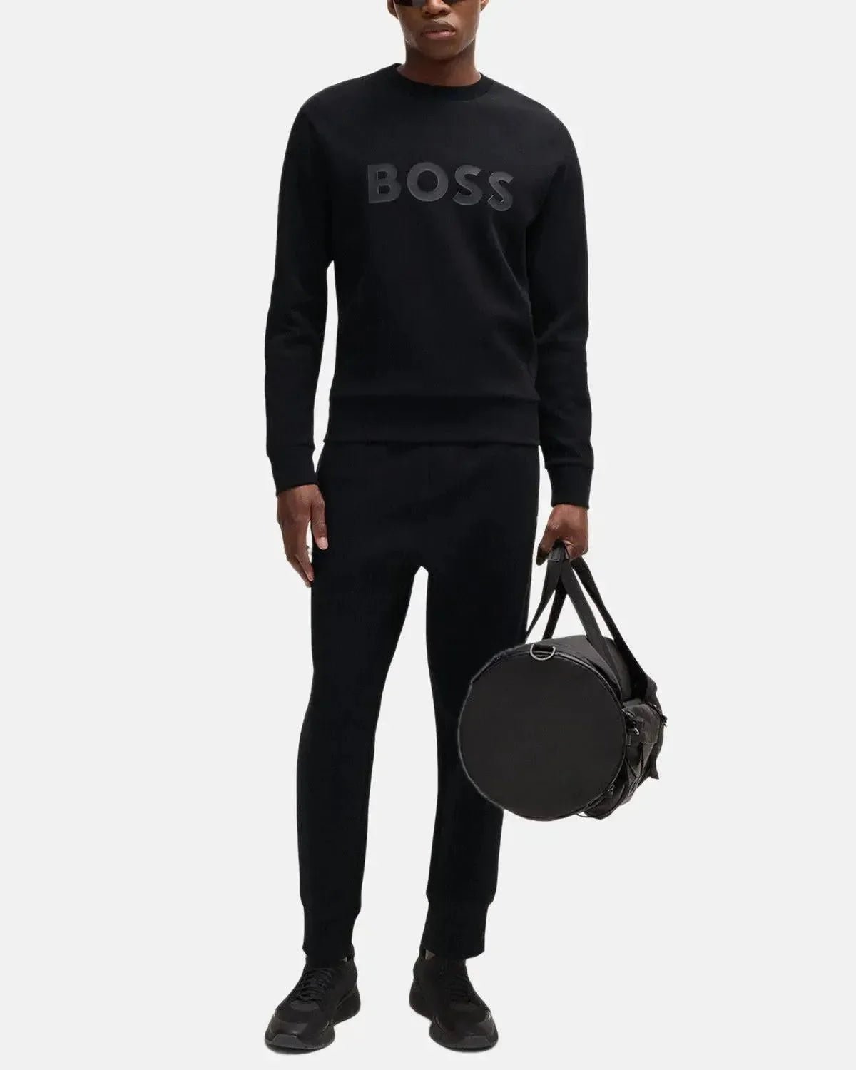 BOSS SALBO SANDWICH LOGO SWEATSHIRT BLACK | Studio DOS
