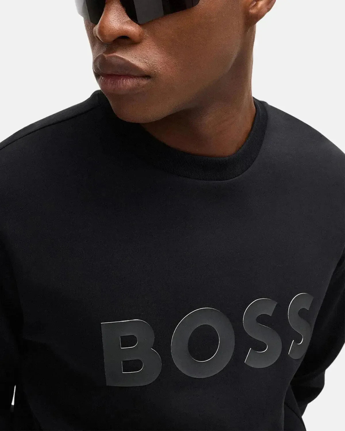 BOSS SALBO SANDWICH LOGO SWEATSHIRT BLACK | Studio DOS