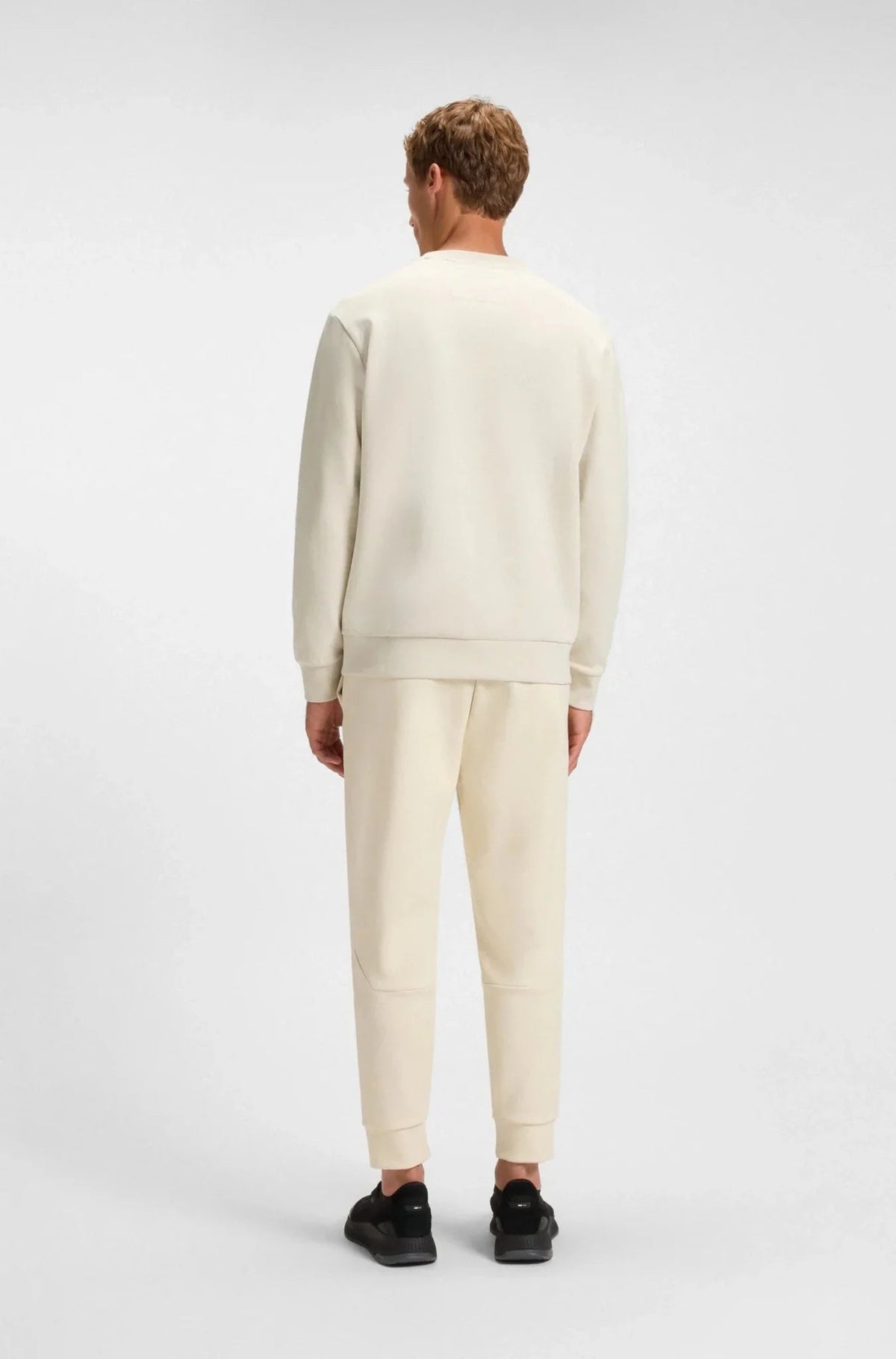 BOSS Salbo Tonal Logo Sweatshirt Open White | Studio DOS
