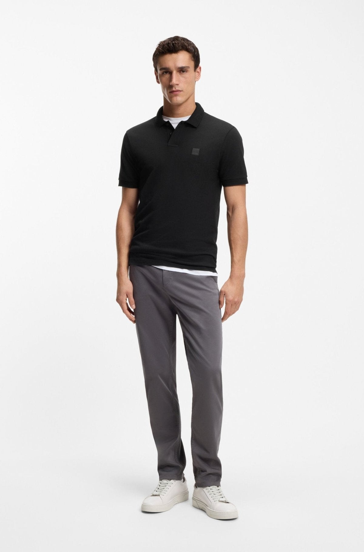 BOSS Slim Fit Passenger Polo Shirt Black | Studio DOS