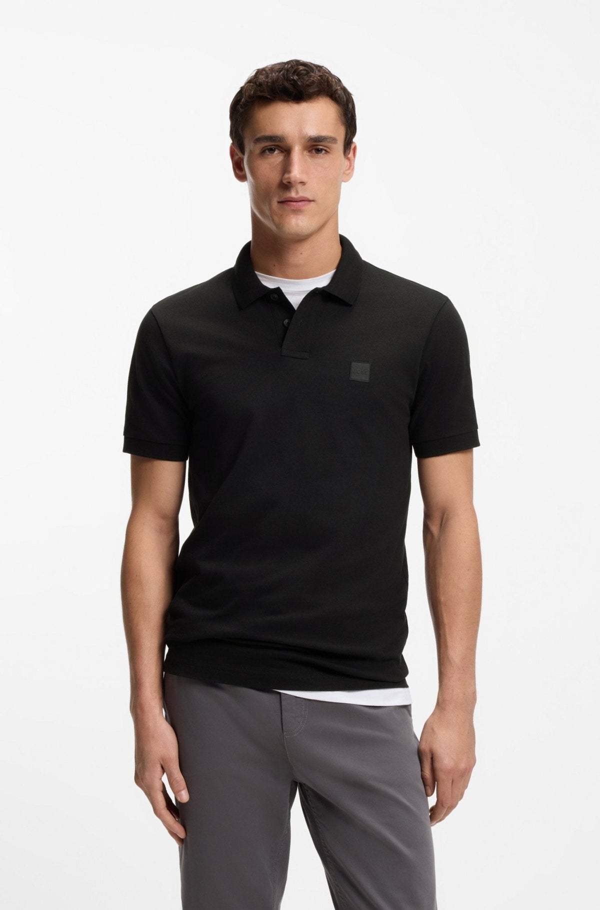 BOSS Slim Fit Passenger Polo Shirt Black | Studio DOS