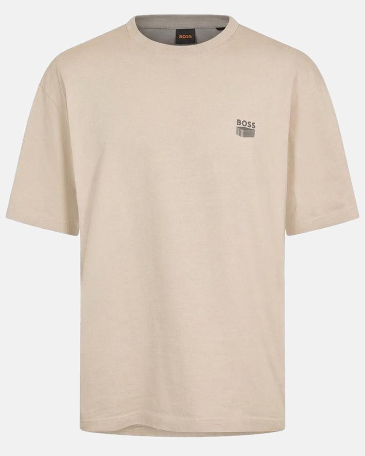 BOSS Te Brutalism Graphic T-Shirt Open Grey | Studio DOS
