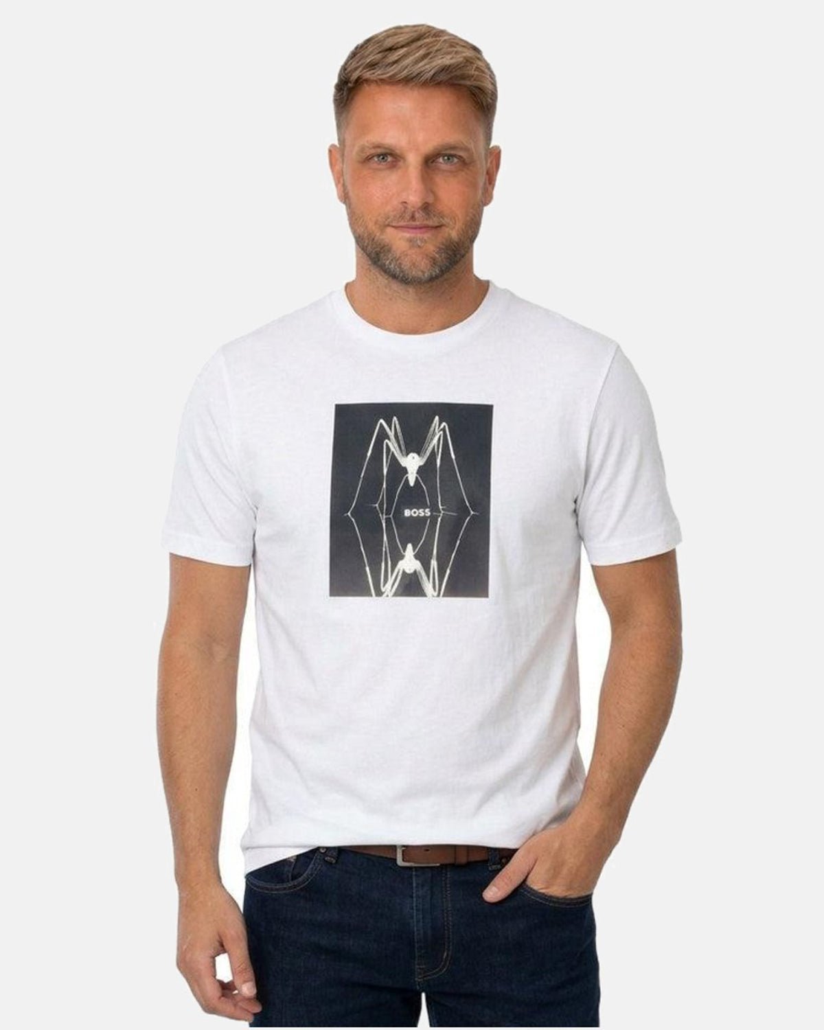BOSS Te Creature Graphic T-Shirt White | Studio DOS