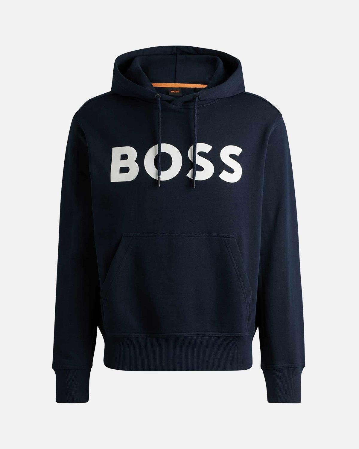 BOSS WEBASIC LOGO HOODIE DARK BLUE | Studio DOS