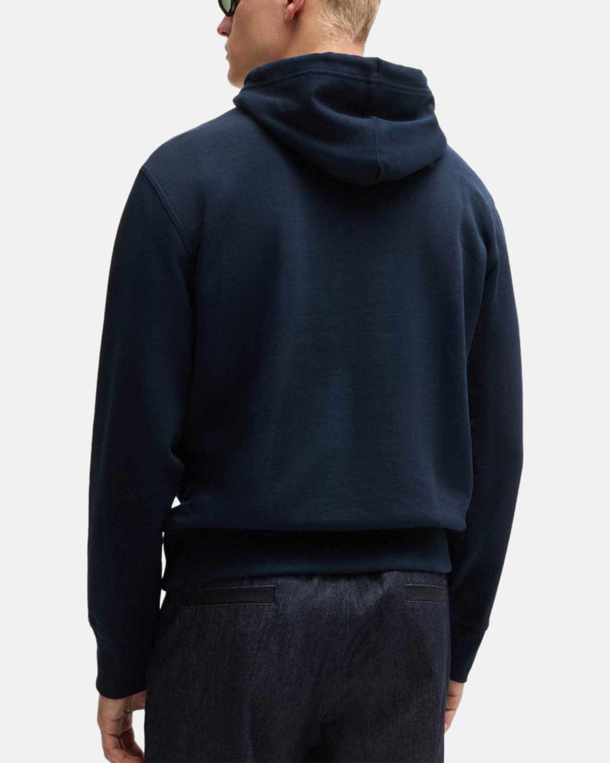 BOSS WEBASIC LOGO HOODIE DARK BLUE | Studio DOS